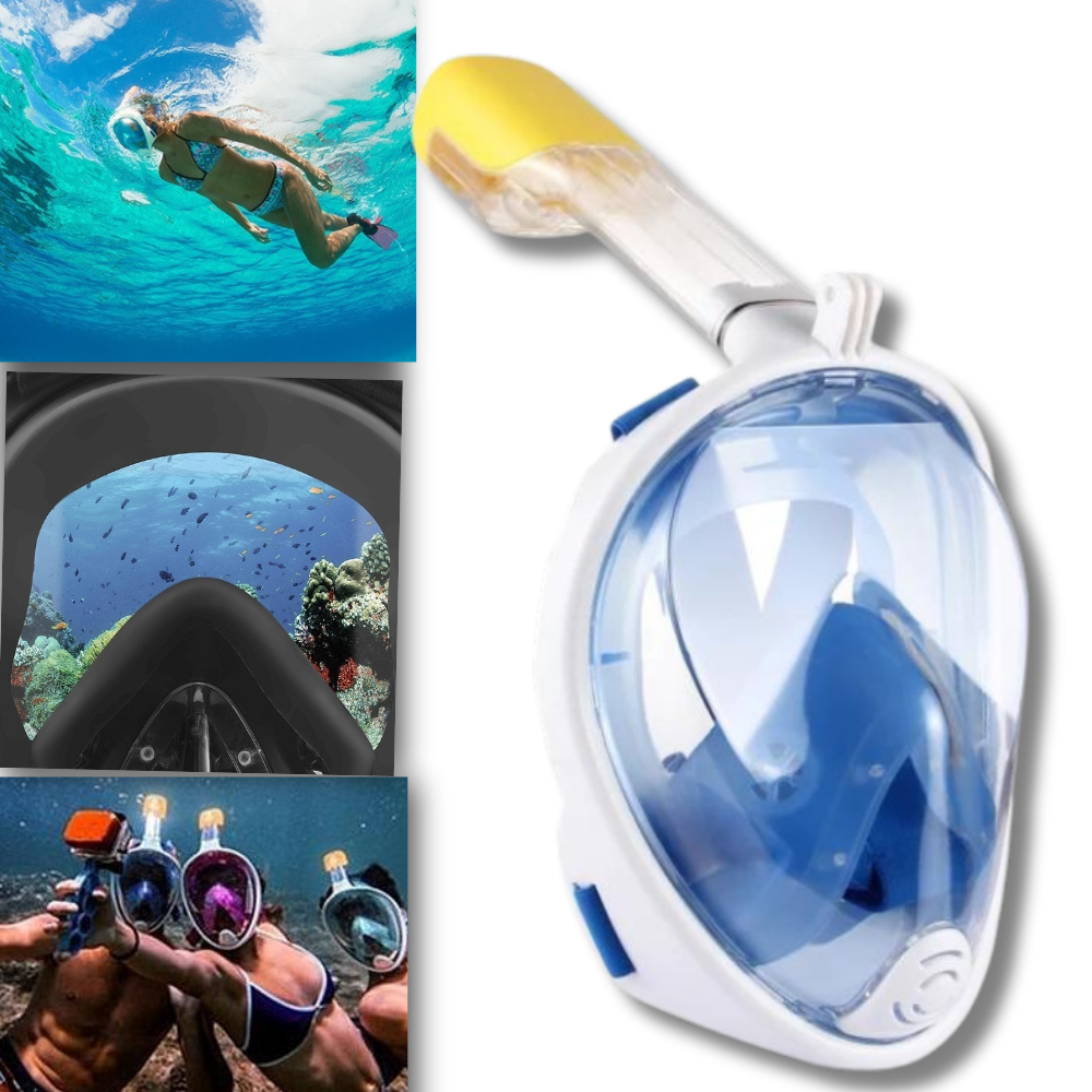 Máscara de snorkel con visión panorámica de 180°
- Ozerty
