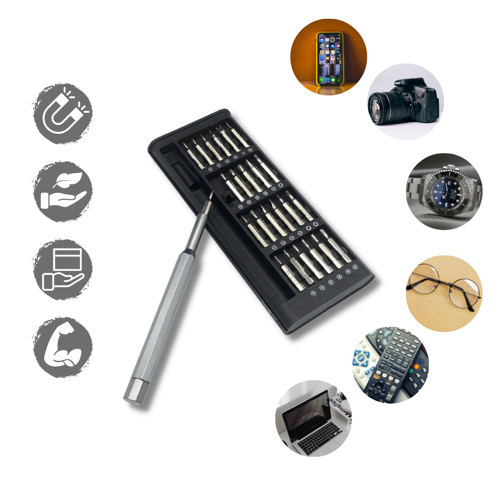 Juego de destornilladores de precisión 24 en 1
- Ozerty