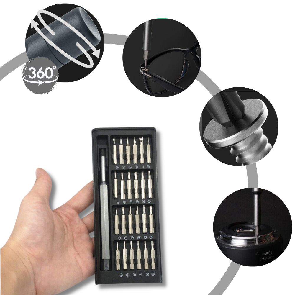 Juego de destornilladores de precisión 24 en 1
- Ozerty