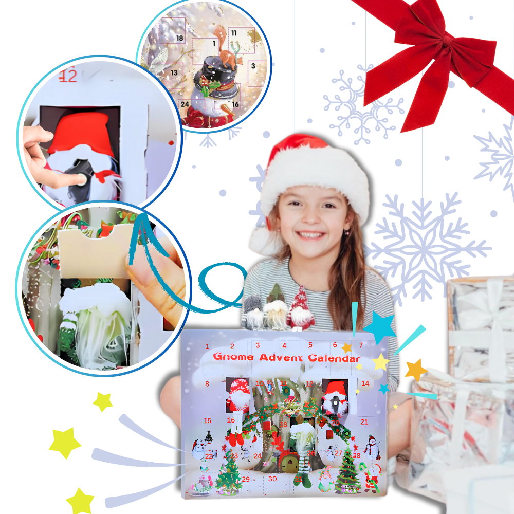 Calendario de Adviento de gnomos con 31 días - Ozerty