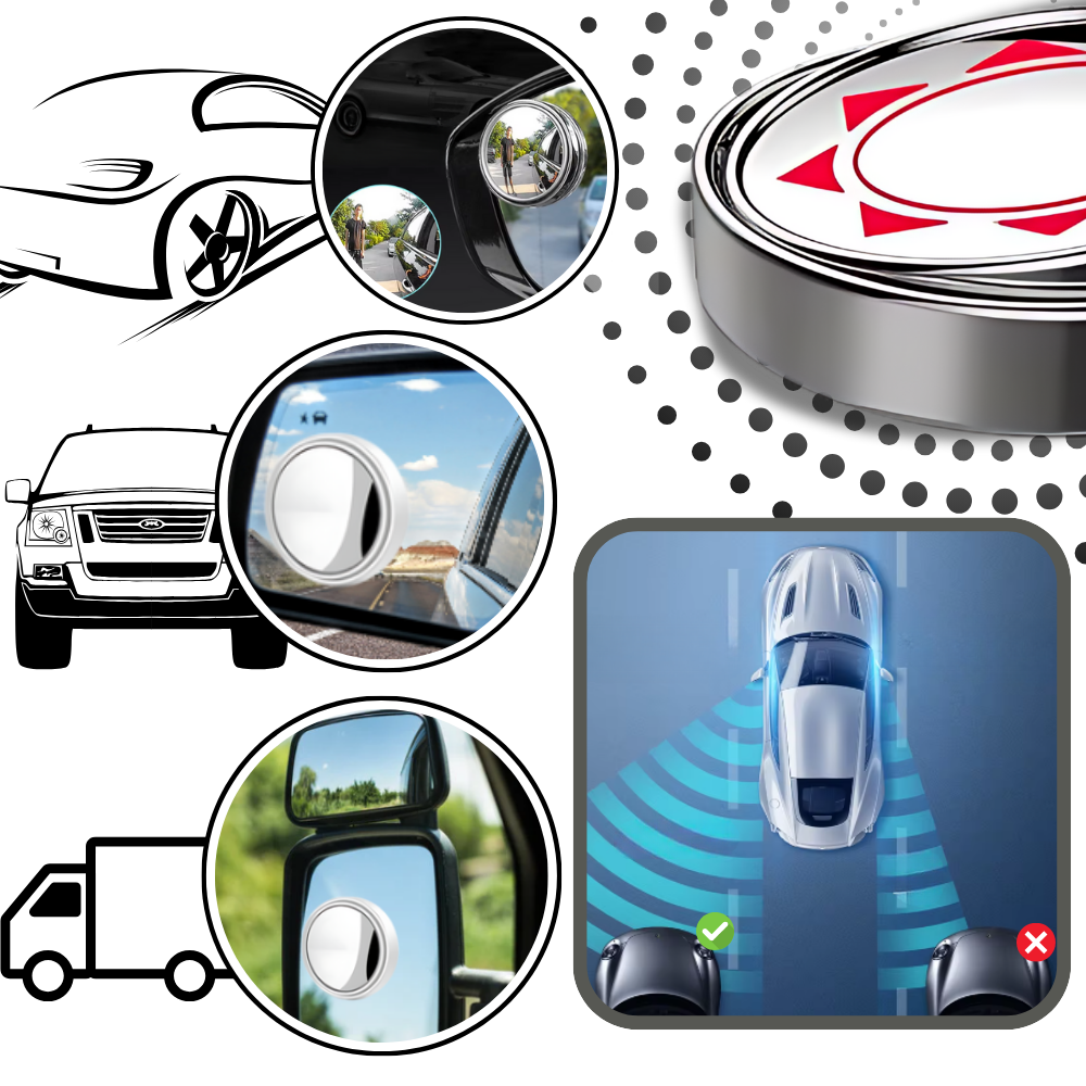 Espejo retrovisor 360º para puntos ciegos - Ozerty