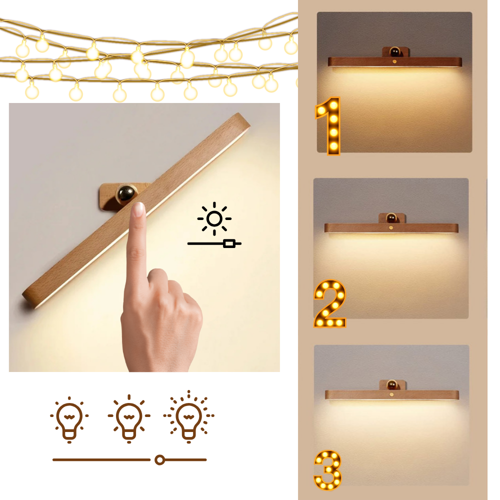 Barra de luz con 3 niveles regulables para tocadores - Ozerty