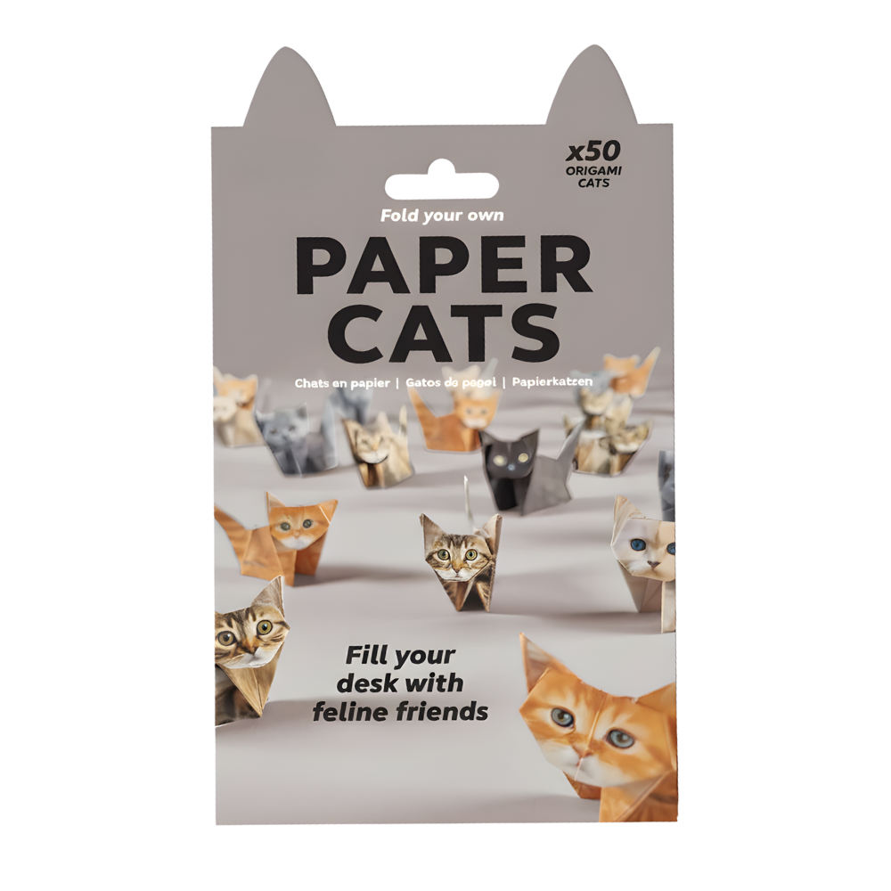 Papel para origami 3D para mascotas -Gato - Ozerty