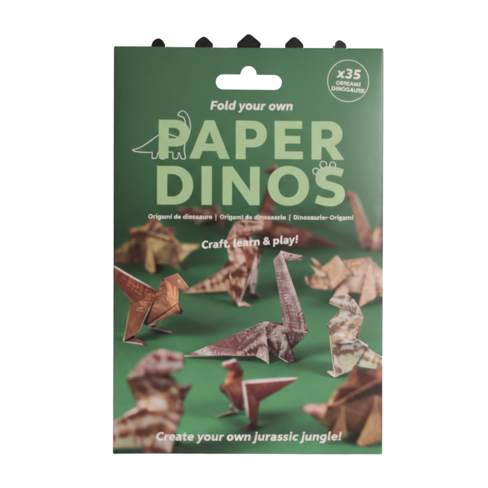 Papel para origami 3D para mascotas -Dinosaurio - Ozerty