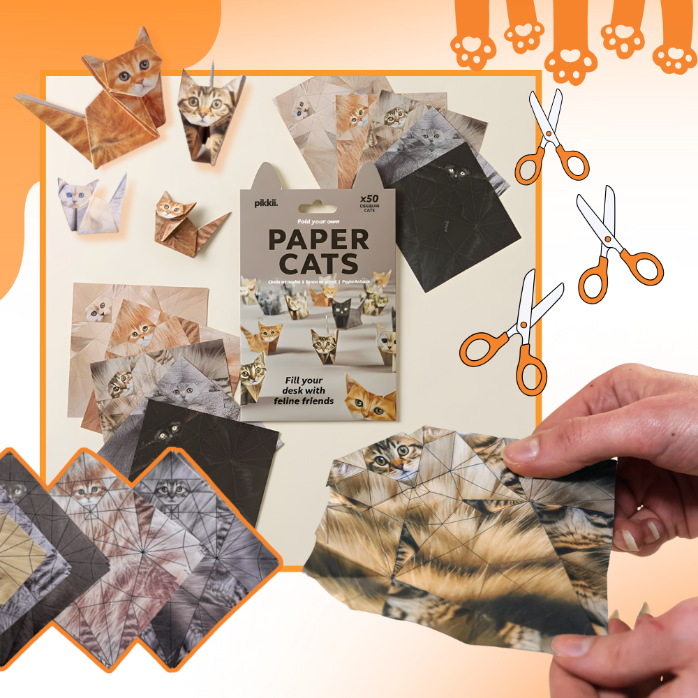 Papel para origami 3D para mascotas - Ozerty