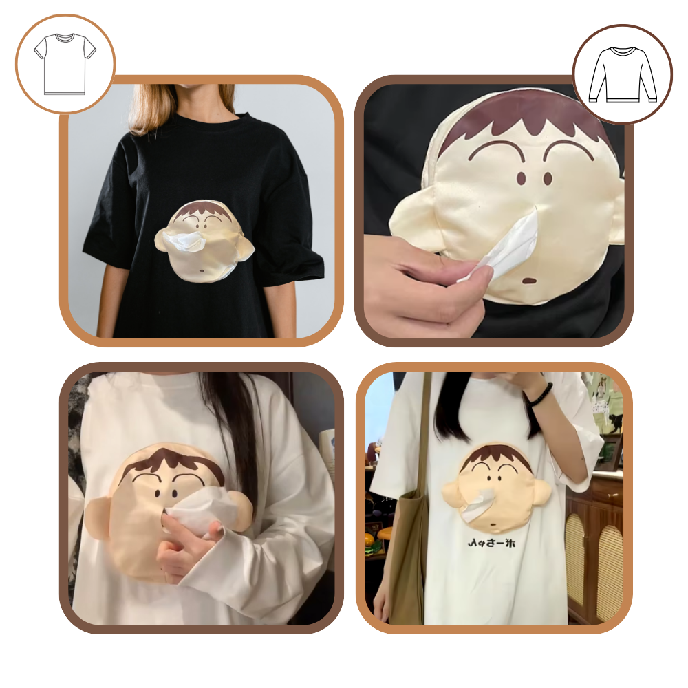 Camiseta de Shin Chan con bolsillo 3D - Ozerty