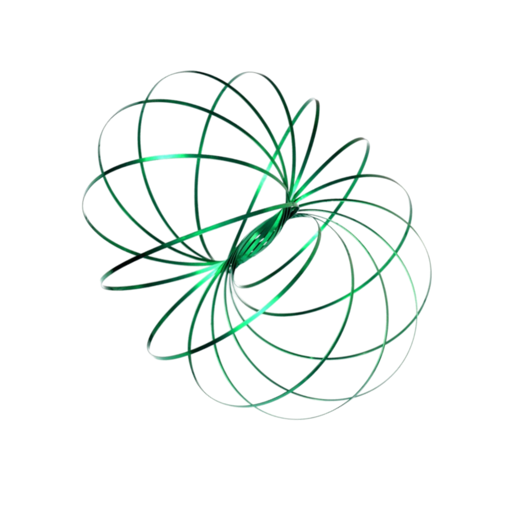 Slinky de acero inoxidable en 3D -Verde - Ozerty