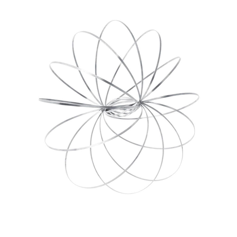 Slinky de acero inoxidable en 3D -Plateado - Ozerty