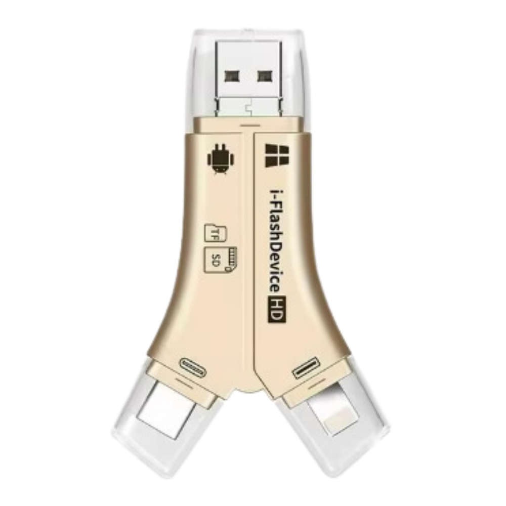 USB 4 en 1 para teléfonos móviles -Oro - Ozerty