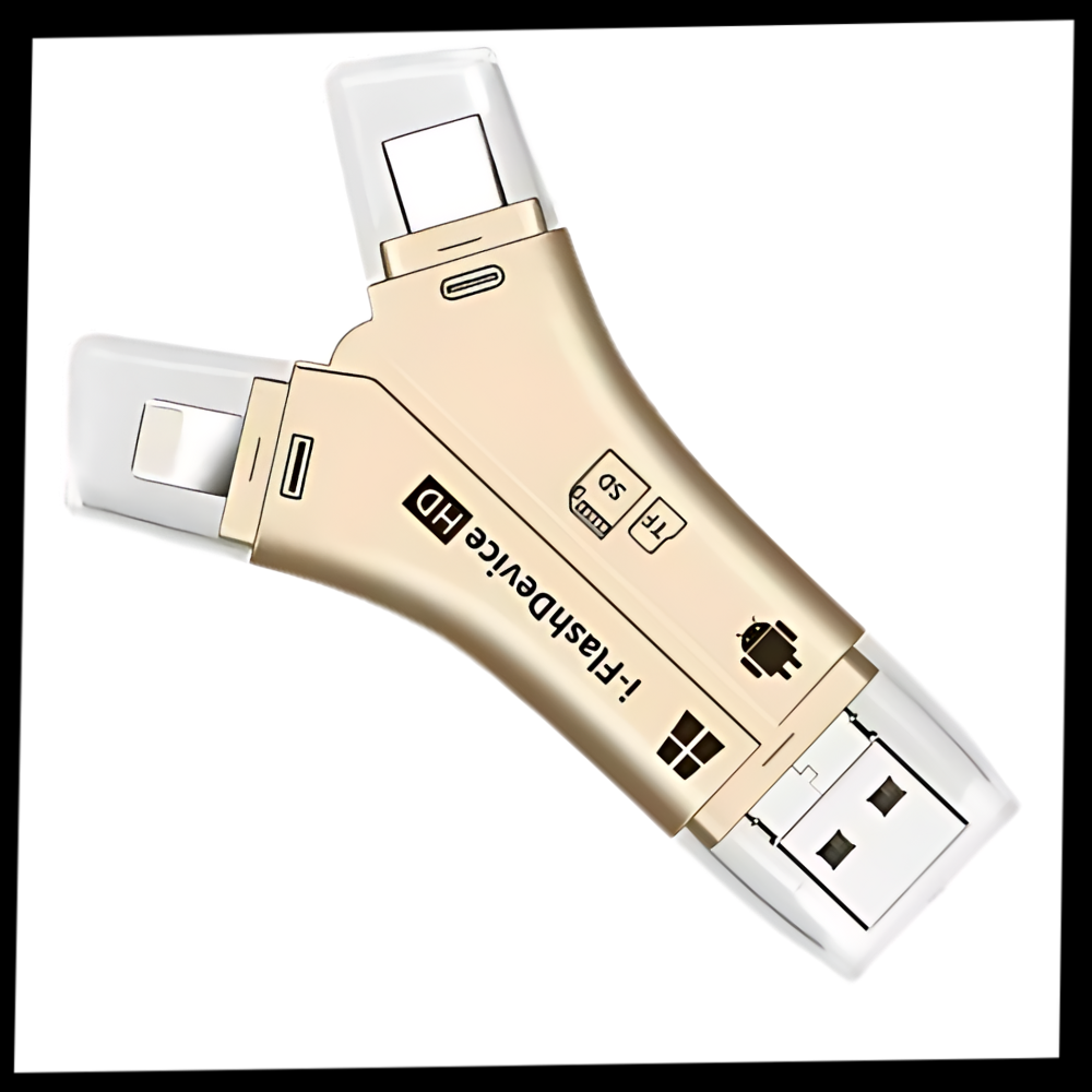 USB 4 en 1 para teléfonos móviles - Ozerty
