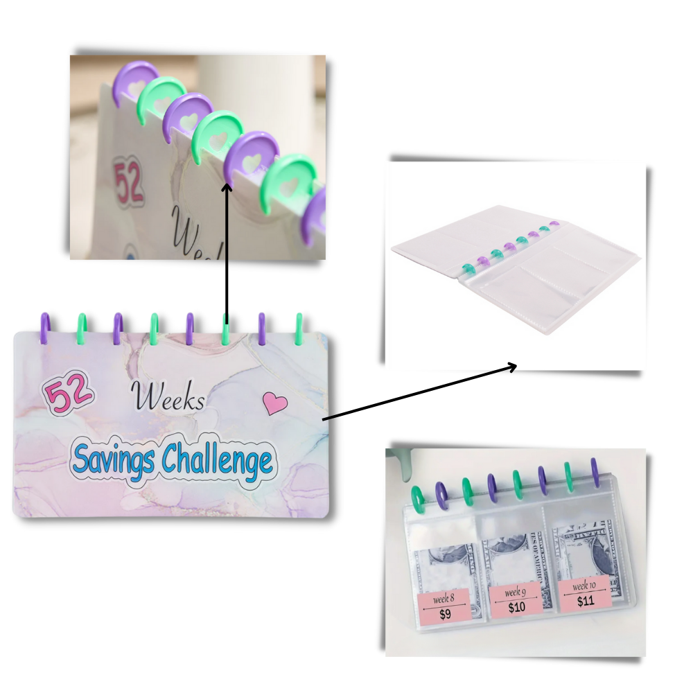 Carpeta de ahorro para 52 semanas
- Ozerty