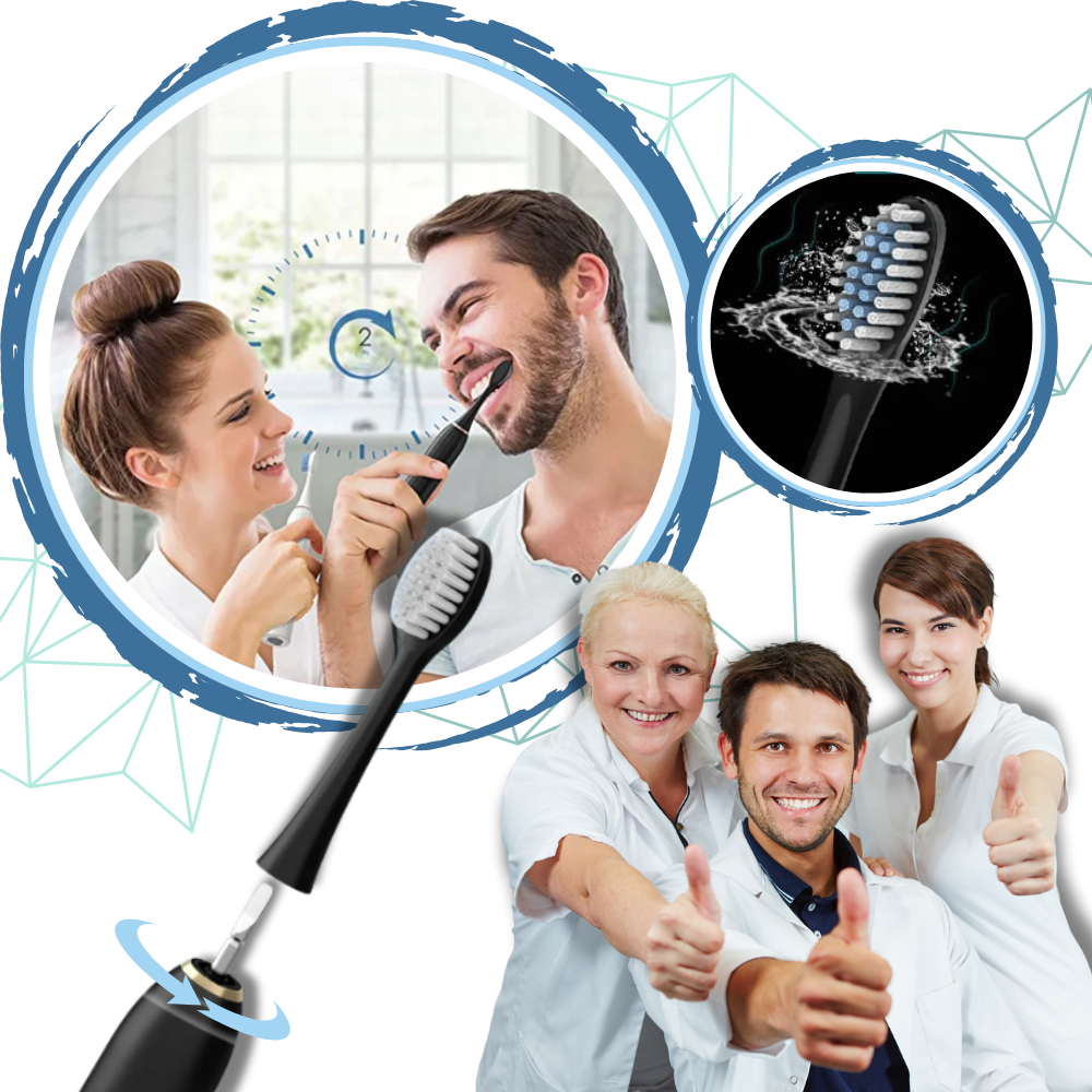 Cepillo de dientes eléctrico con limpieza sónica para adultos - Ozerty