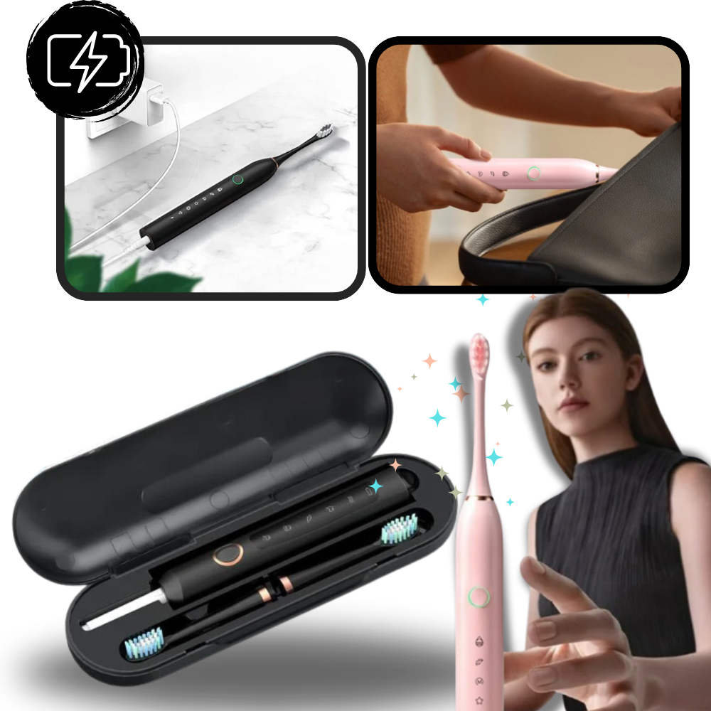 Cepillo de dientes eléctrico con limpieza sónica para adultos - Ozerty