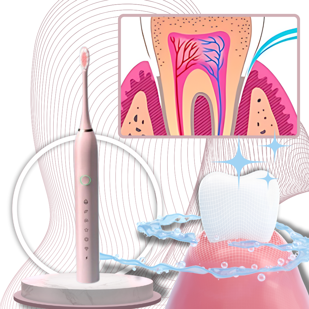 Cepillo de dientes eléctrico con limpieza sónica para adultos - Ozerty