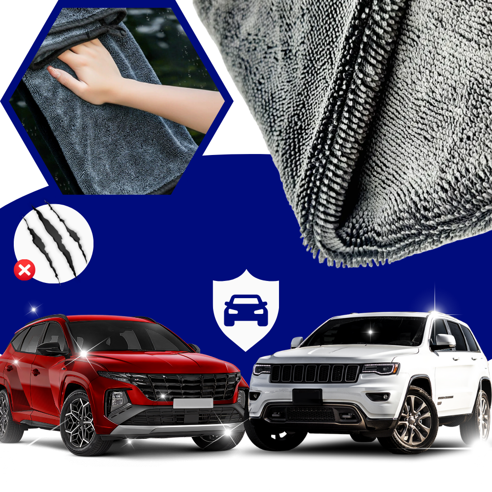 Toalla limpiadora de cristales de microfibra absorbente - Ozerty