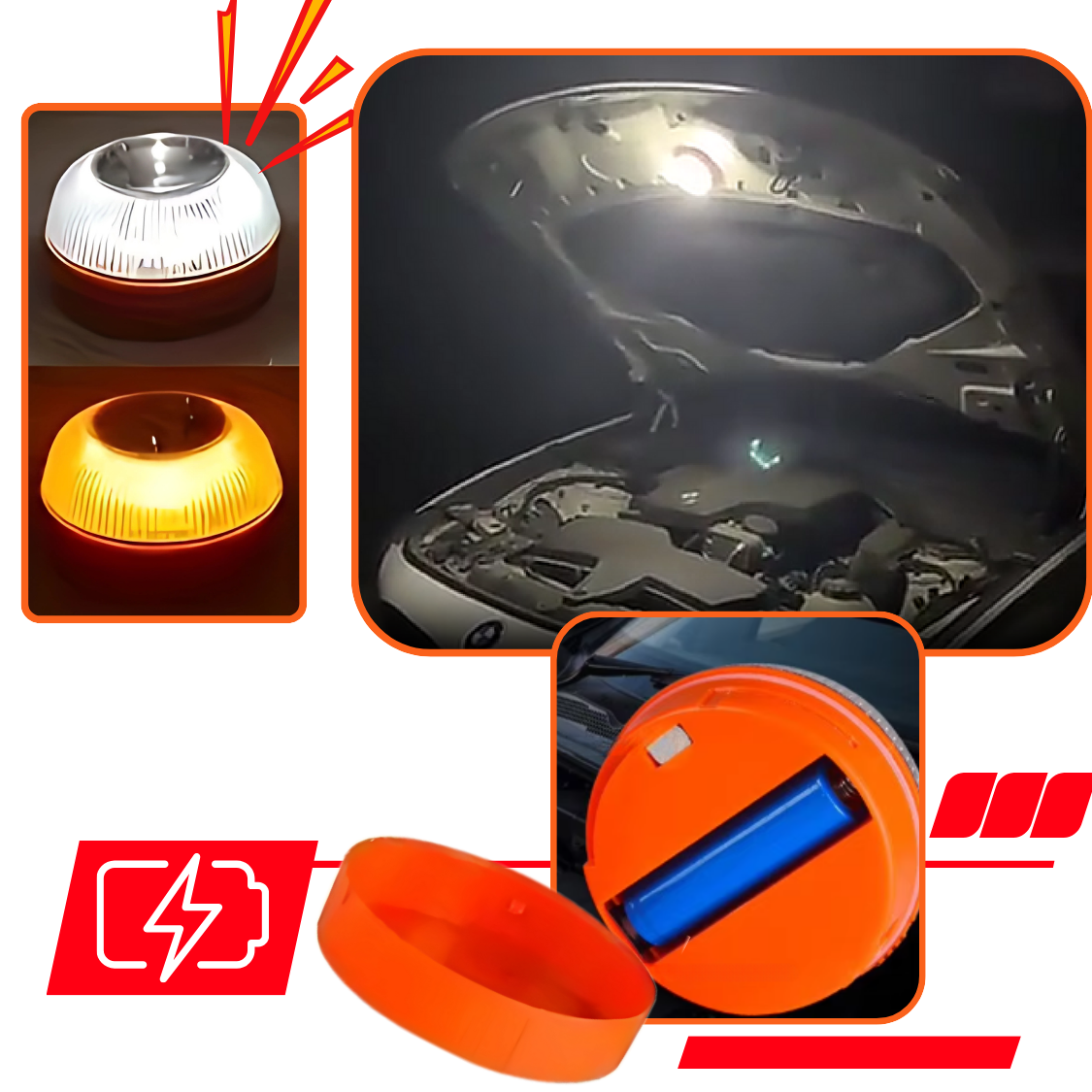 Luz estroboscópica LED de emergencia para vehículos homologados por la DGT