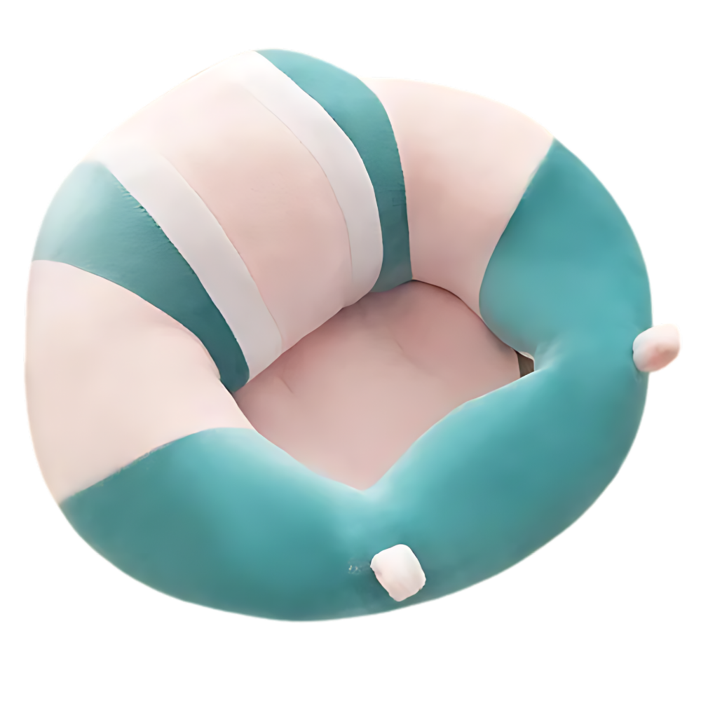 Puff para bebés ajustable y fácil de limpiar
-Rayas azules y rosas - Ozerty