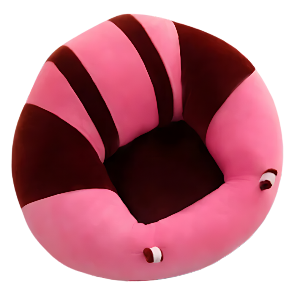 Puff para bebés ajustable y fácil de limpiar
-Rayas marrones algodón de azúcar - Ozerty