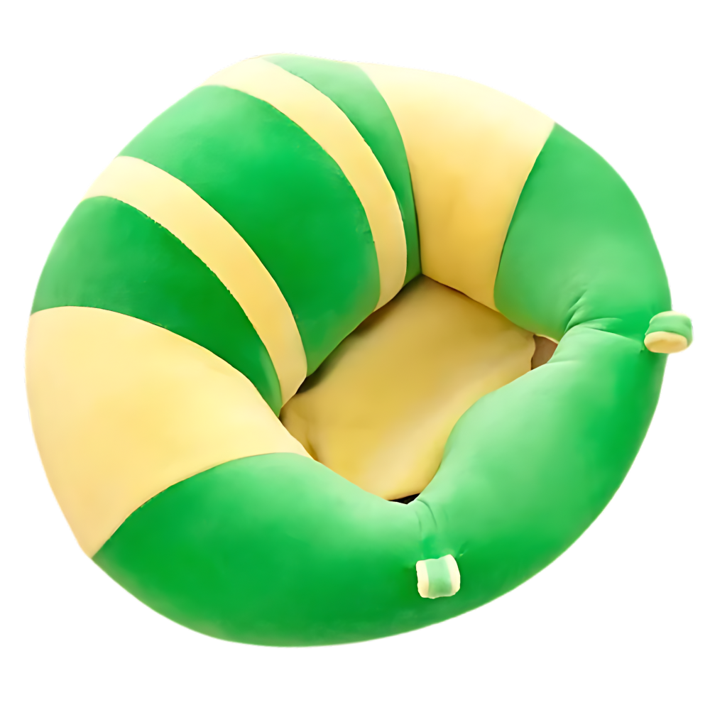 Puff para bebés ajustable y fácil de limpiar
-Rayas verdes y amarillas - Ozerty