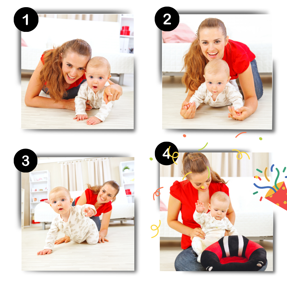 Puff para bebés ajustable y fácil de limpiar
- Ozerty