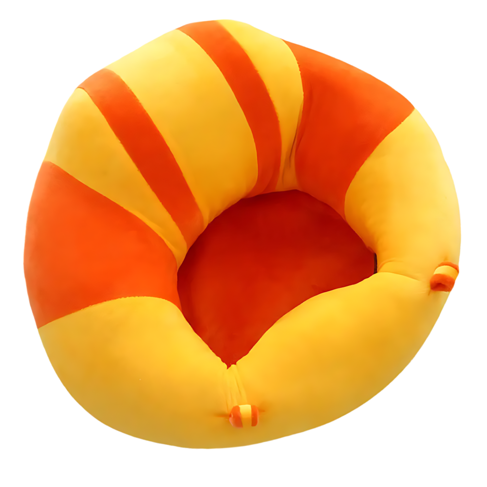 Puff para bebés ajustable y fácil de limpiar
-Rayas naranjas y amarillas - Ozerty