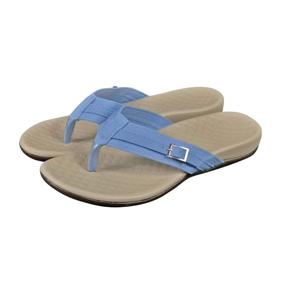 Sandalias ortopédicas con tiras ajustables -Azul cielo - Ozerty