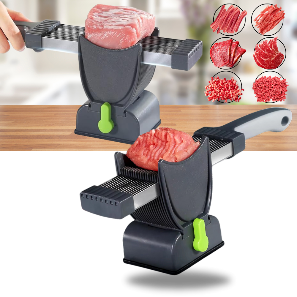 Cortadora de carne manual con grosor ajustable - Ozerty