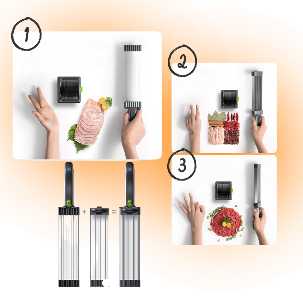 Cortadora de carne manual con grosor ajustable - Ozerty