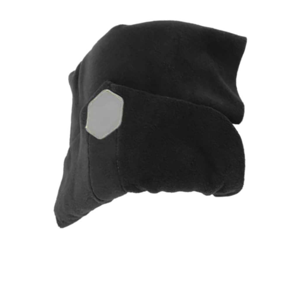 Almohada de viaje ajustable para el cuello -Negro - Ozerty