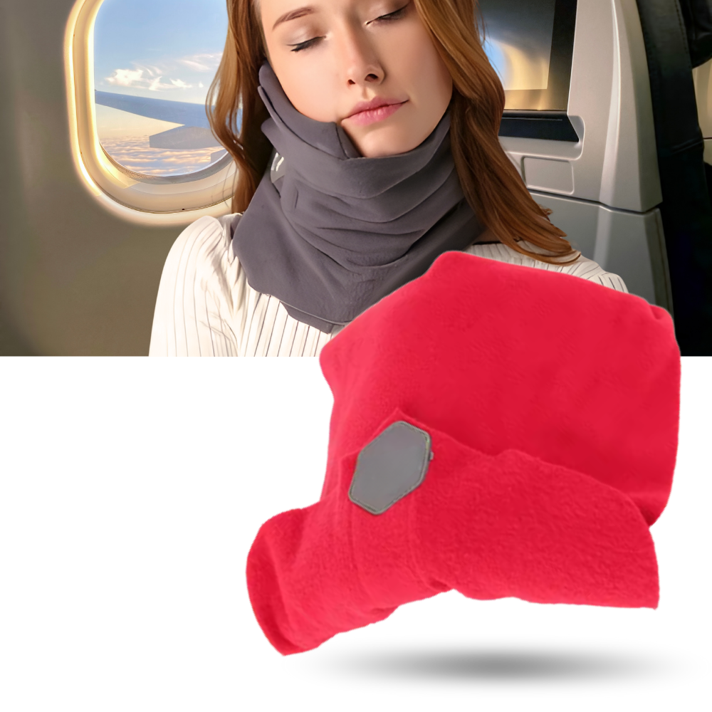 Almohada de viaje ajustable para el cuello - Ozerty