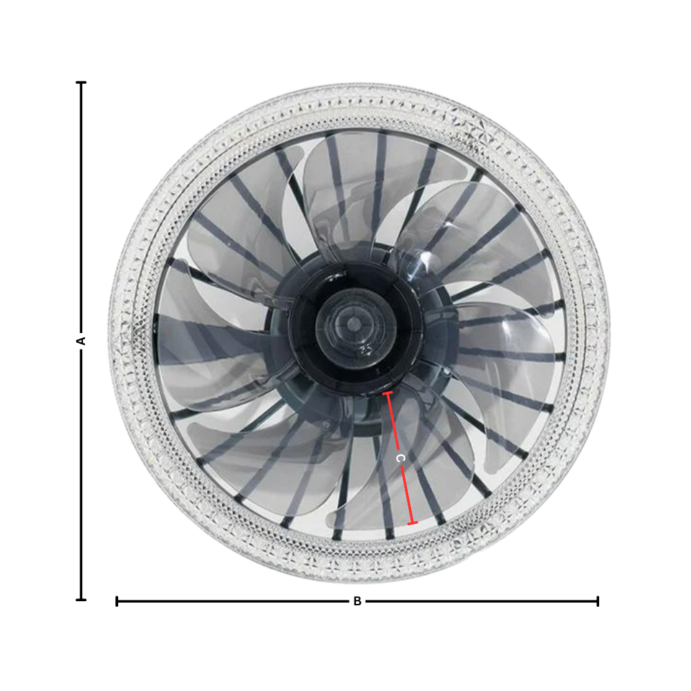 Ventilador de techo con luz y mando a distancia - Ozerty