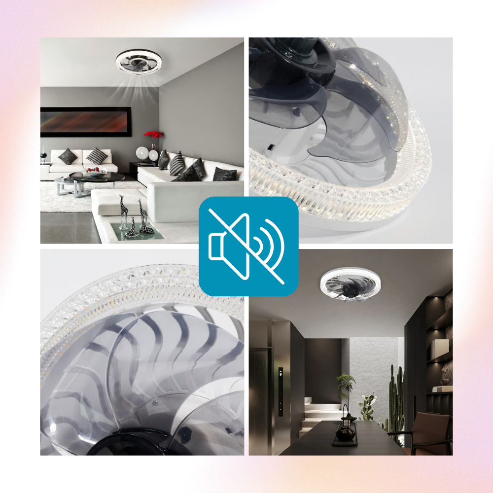 Ventilador de techo con luz y mando a distancia - Ozerty