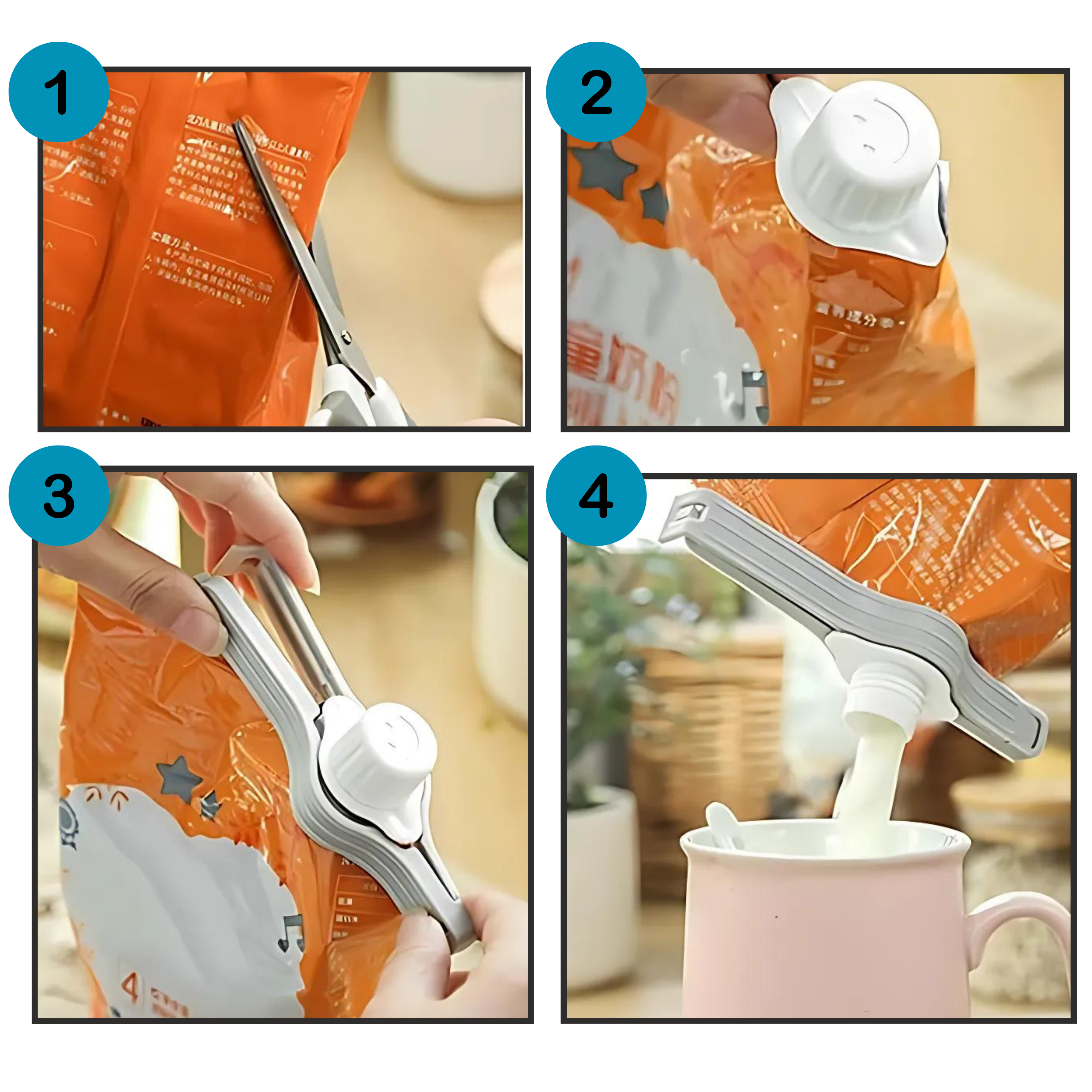 Pinzas herméticas para bolsas de snacks - Ozerty