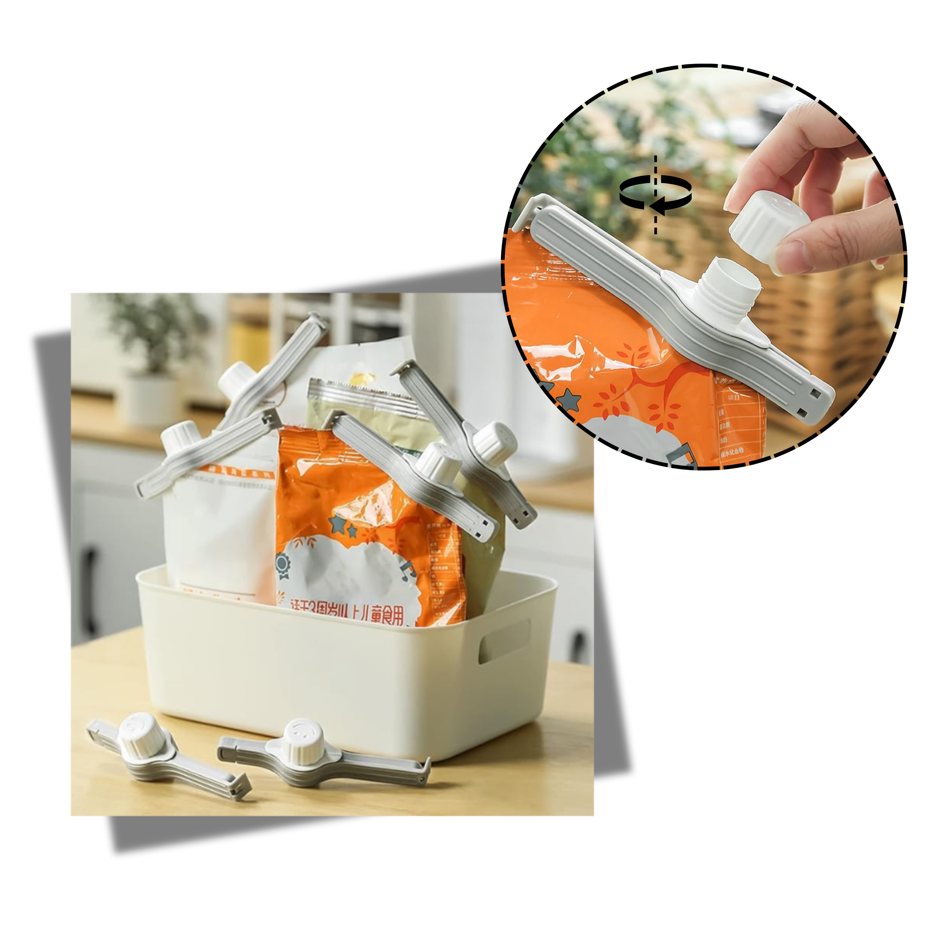 Pinzas herméticas para bolsas de snacks - Ozerty