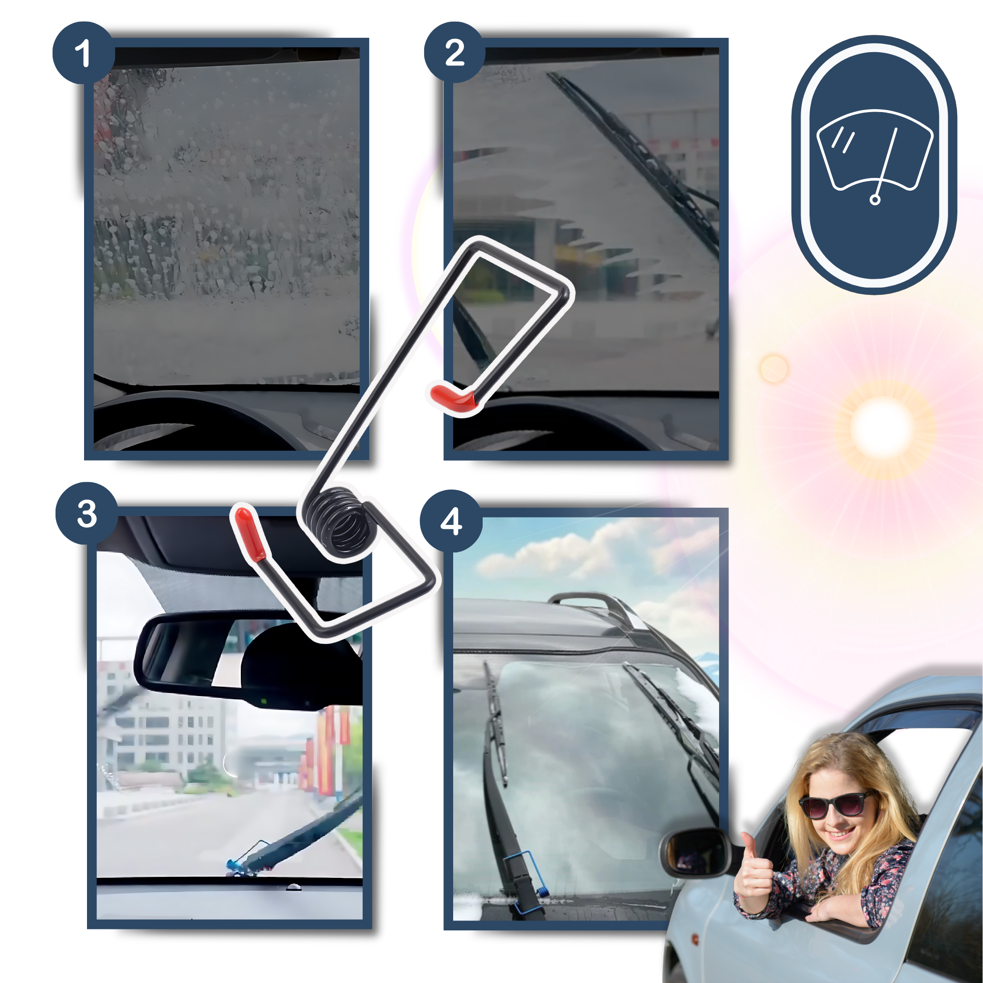 Brazo limpiaparabrisas para visibilidad en todo momento
- Ozerty