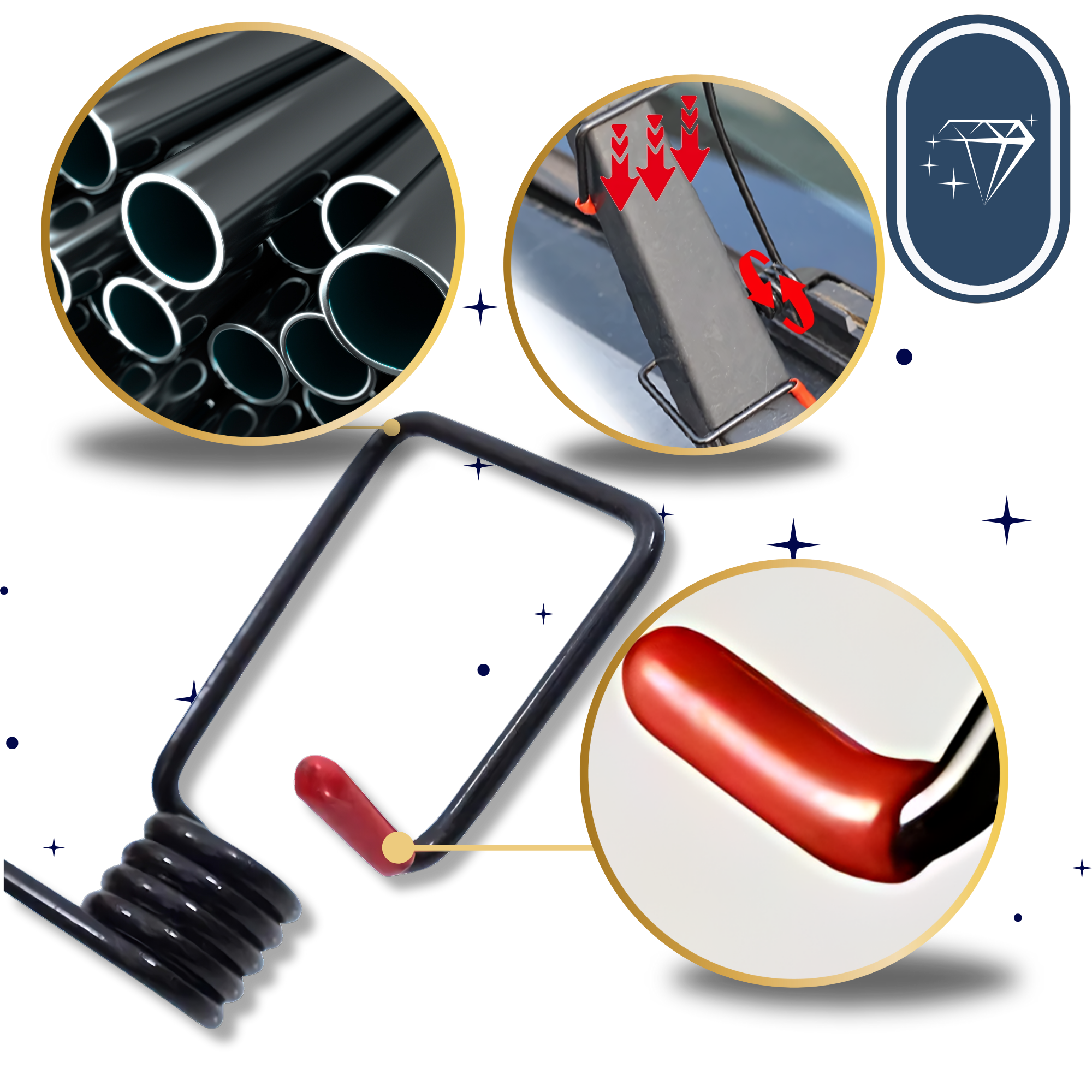 Brazo limpiaparabrisas para visibilidad en todo momento
- Ozerty