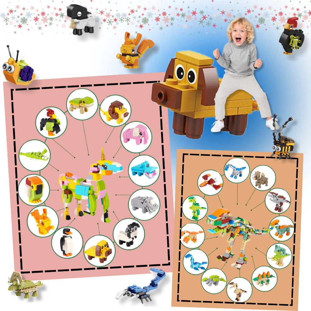 Bloques con animales de Minecraft - Ozerty