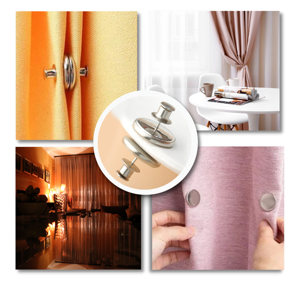 Clips magnéticos anti-luz para cortinas
- Ozerty