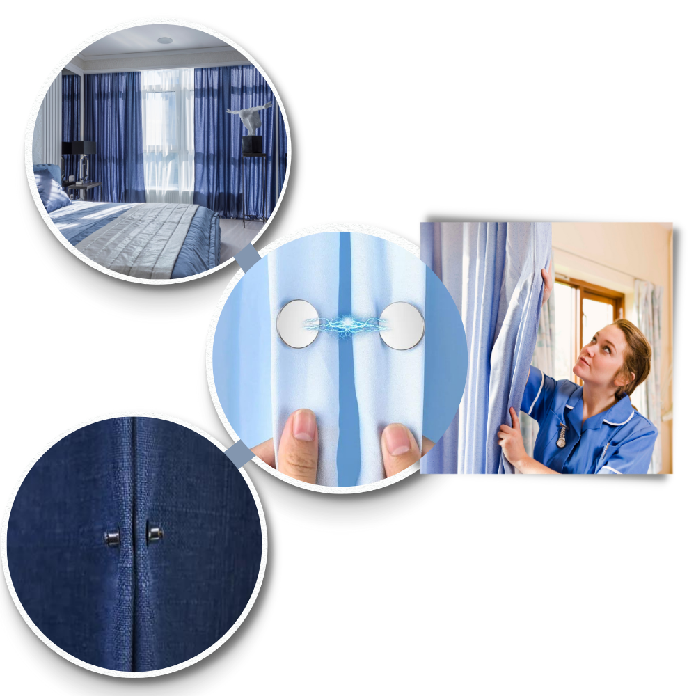 Clips magnéticos anti-luz para cortinas
- Ozerty