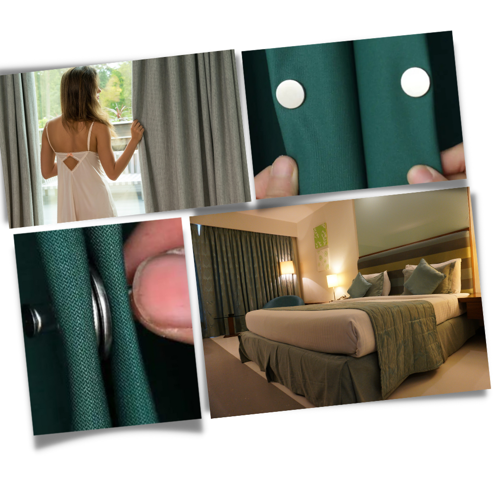 Clips magnéticos anti-luz para cortinas
- Ozerty