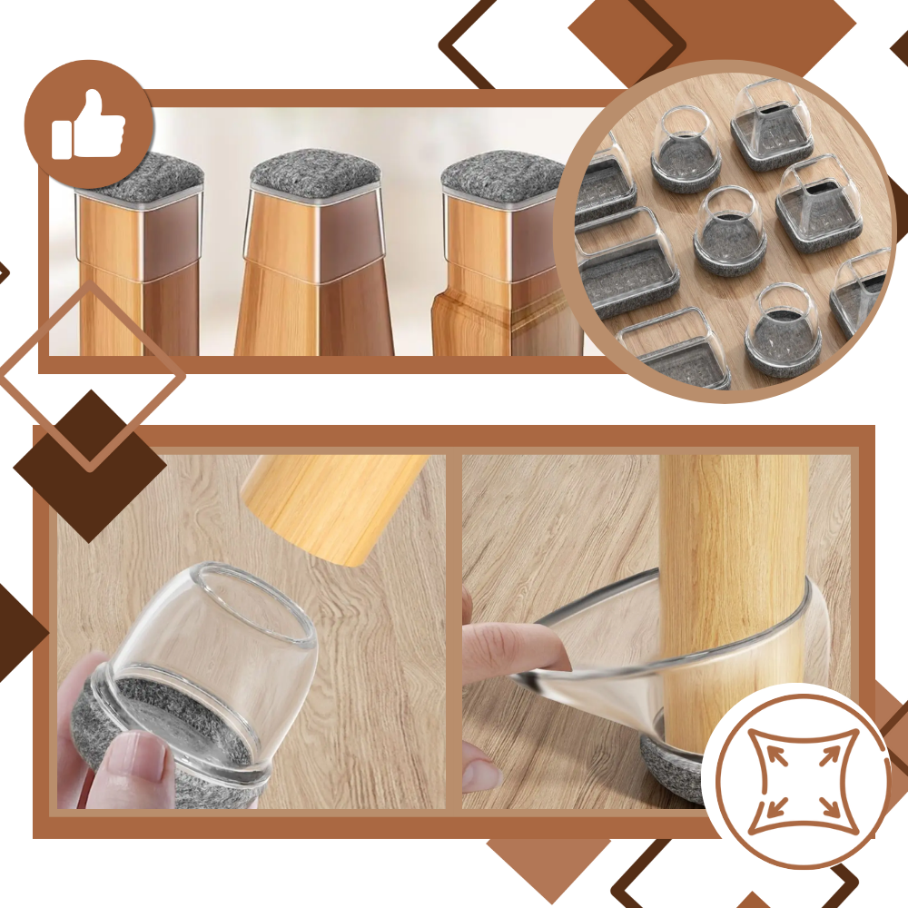 Calcetines antiarañazos para patas de muebles - Ozerty