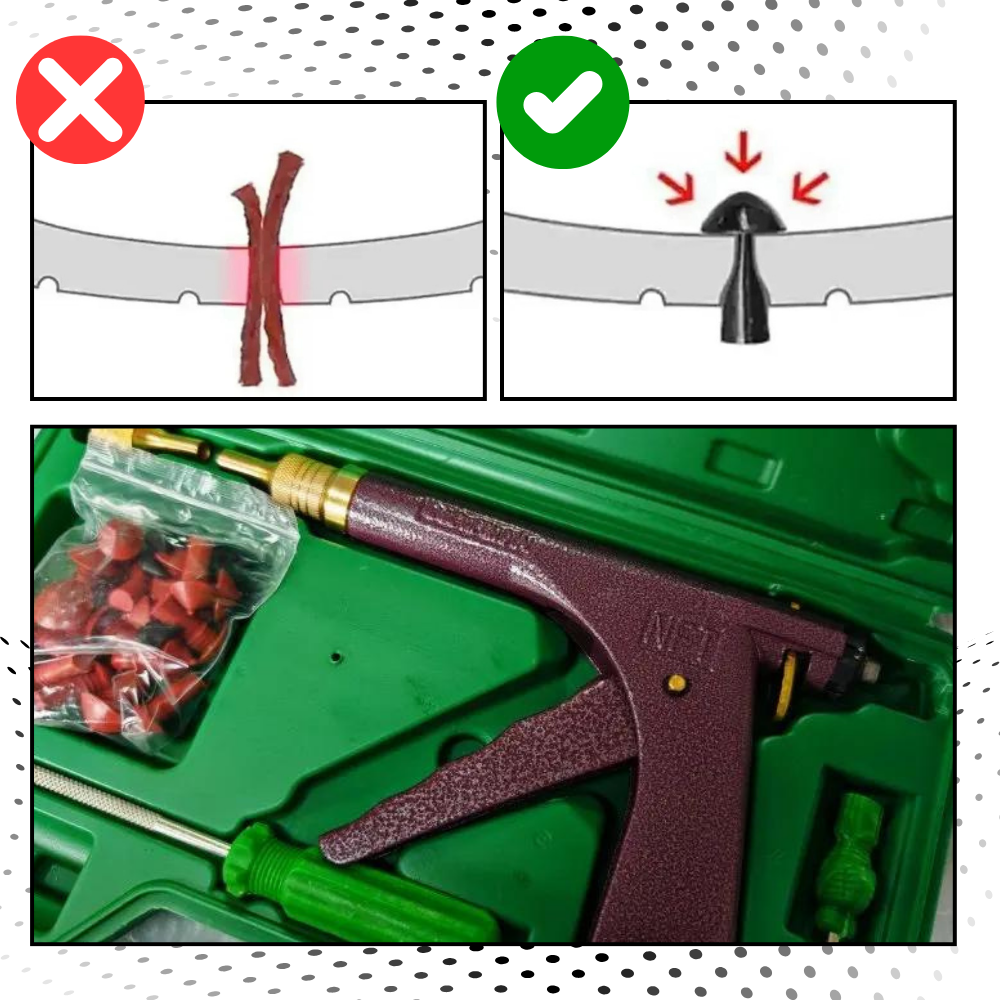 Kit universal de reparación de pinchazos
- Ozerty