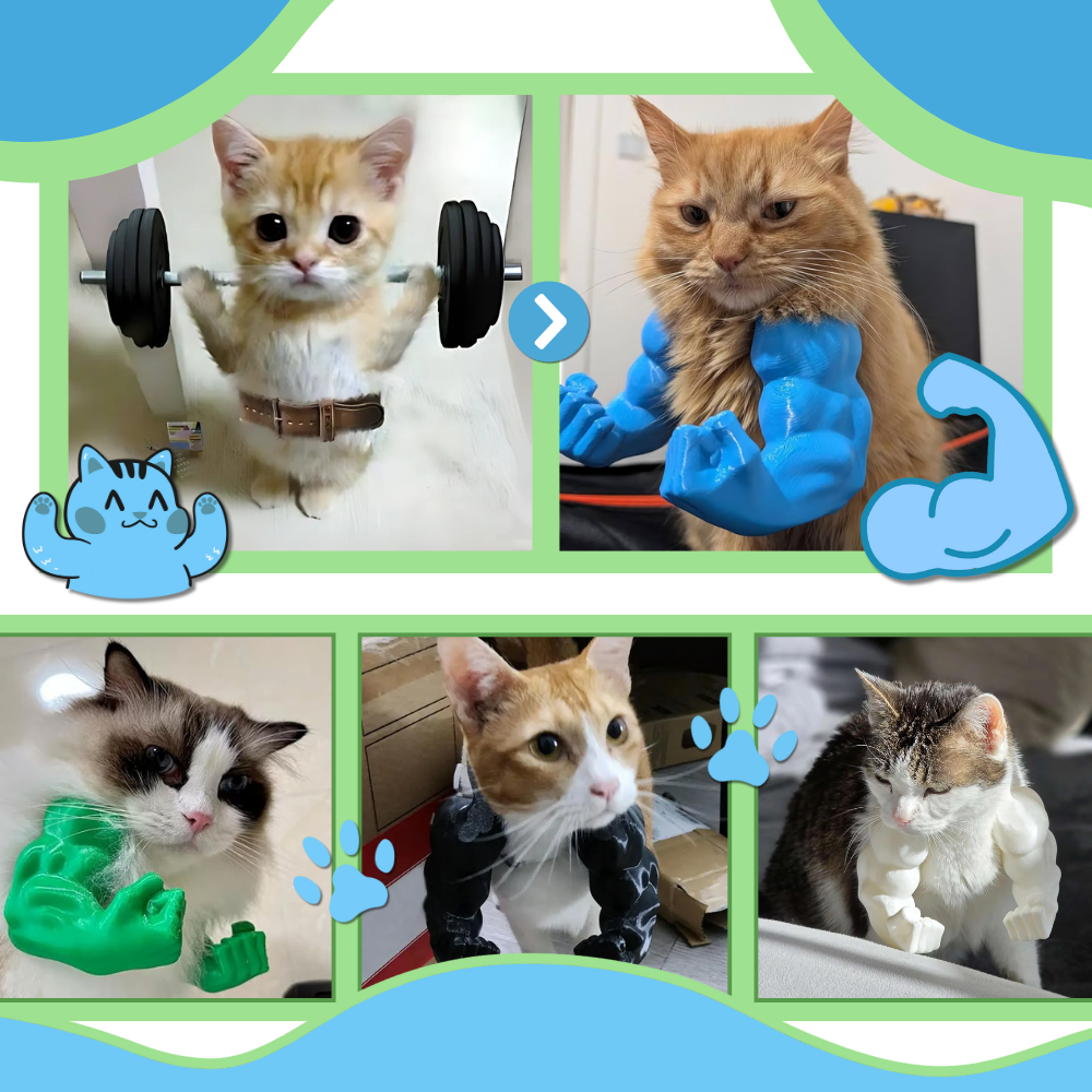 Disfraz de gato culturista con brazos - Ozerty