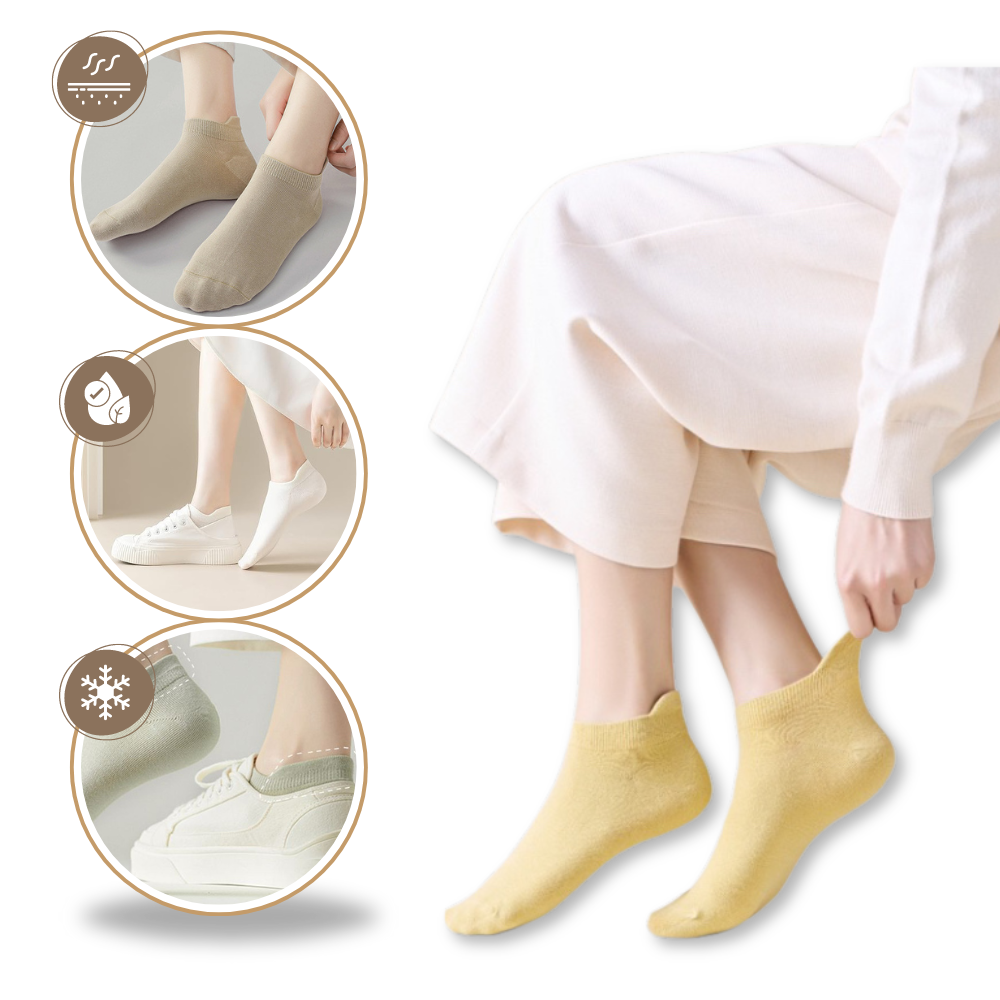 Calcetines tobilleros transpirables de algodón
- Ozerty