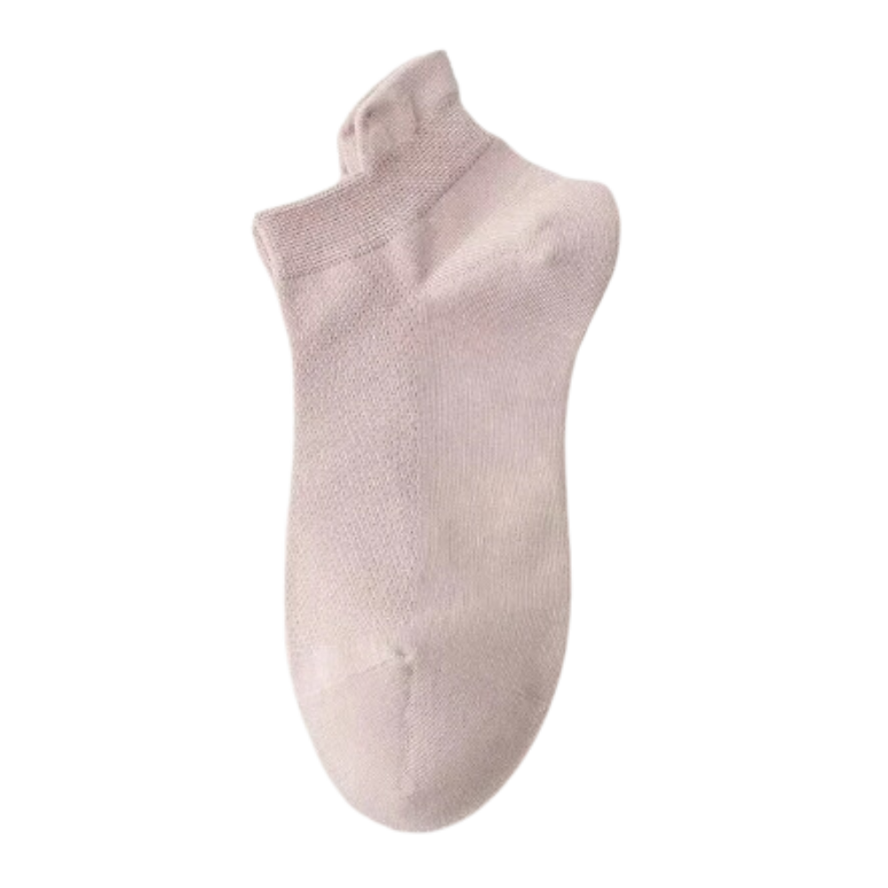 Calcetines tobilleros transpirables de algodón
-Rosa claro/EU35-40/UK4-6/US5-7 - Ozerty