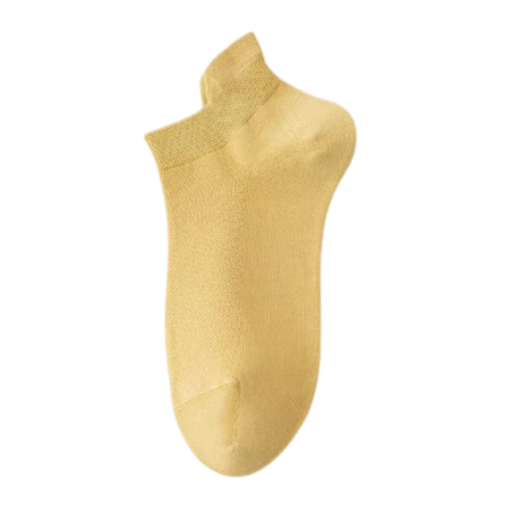 Calcetines tobilleros transpirables de algodón
-Amarillo leche/EU35-40/UK4-6/US5-7 - Ozerty