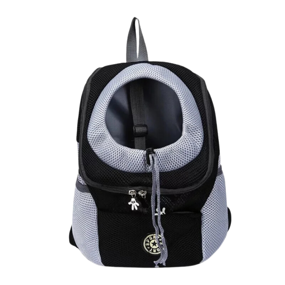 Mochila porta-perros transpirable -Negro/SNegro/MNegro/L - Ozerty