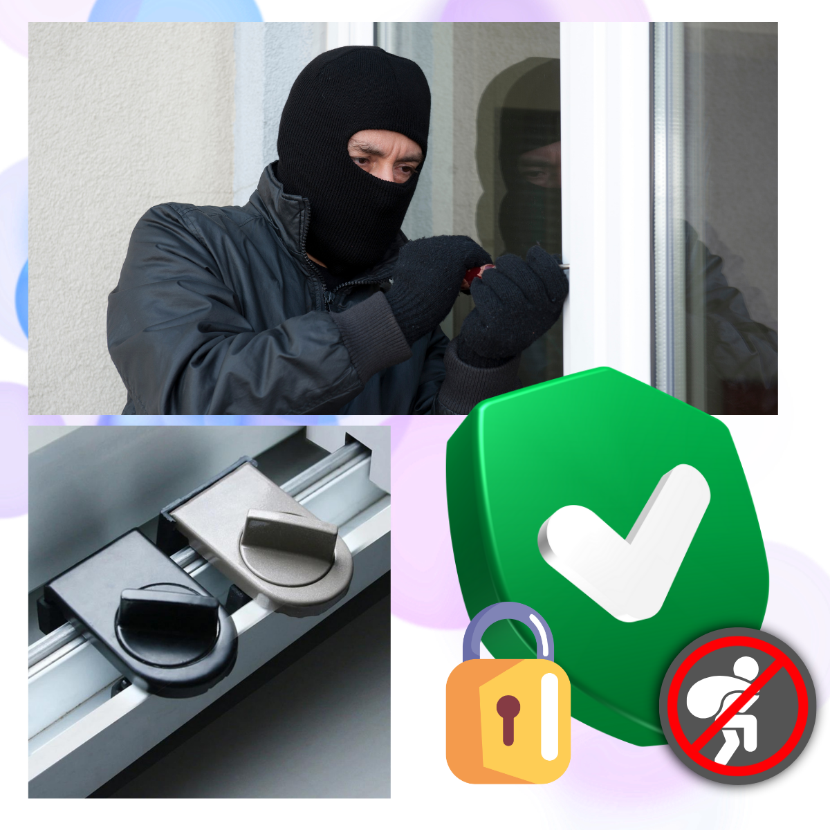 Cerradura antirrobo para puertas correderas - Ozerty