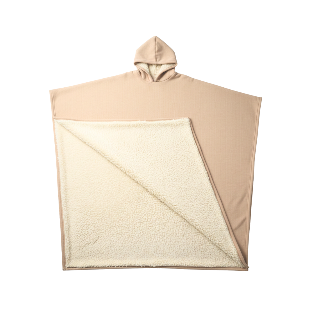 Sudadera con capucha y peso relajante -Beige - Ozerty