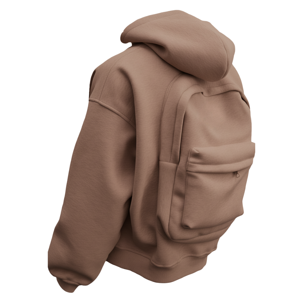 Sudadera con capucha Carry Wear Utility -Marrón - Ozerty